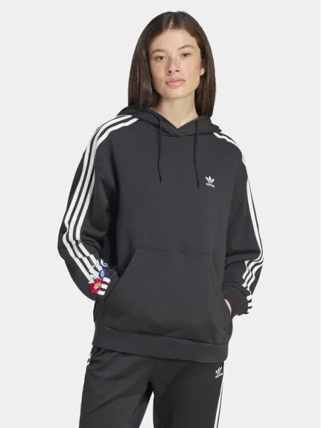 Adidas Суитшърт Graphics Floral черен