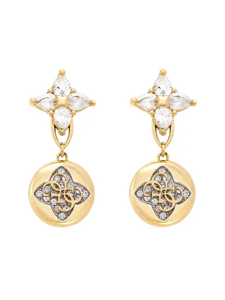 GUESS Cercei BLOOM galben auriu / auriu alb