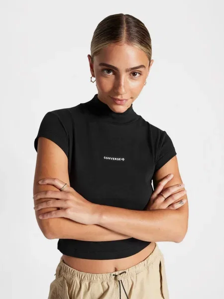 CONVERSE Wordmark Ss Футболка чорний