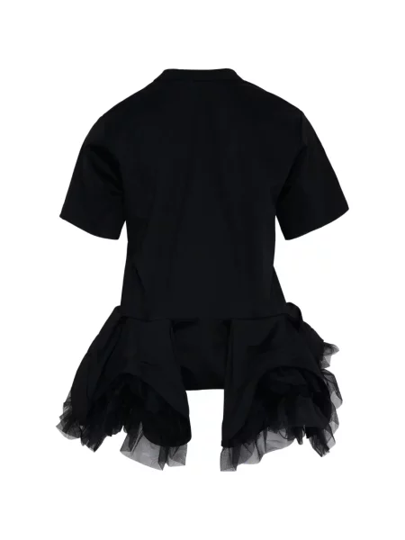 Μπλούζα Noir Kei Ninomiya με βολάν μαύρο