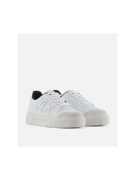 Sneakersy Armani Exchange z logo białe