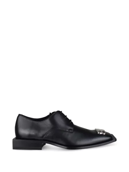Pantofi derby Balenciaga cu vârf pătrat cu autograf negru