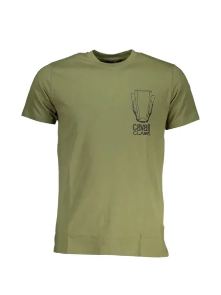 Tricou Cavalli Class cu imagine verde