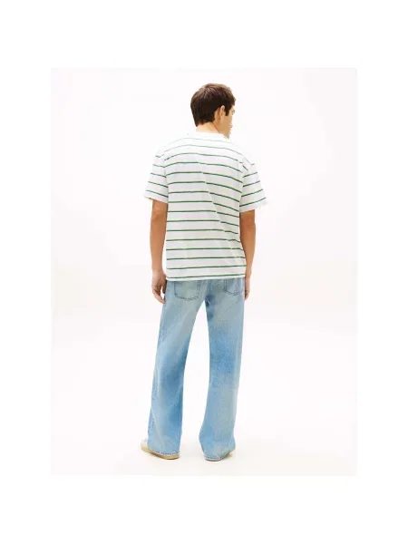 Prugasta majica Tommy Jeans siva