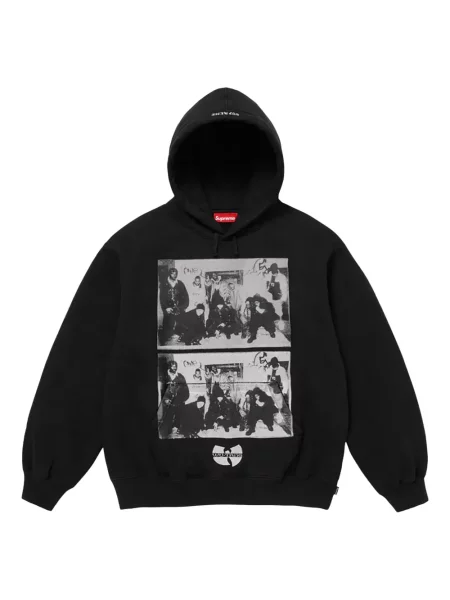 Hanorac cu glugă Supreme cu imagine negru
