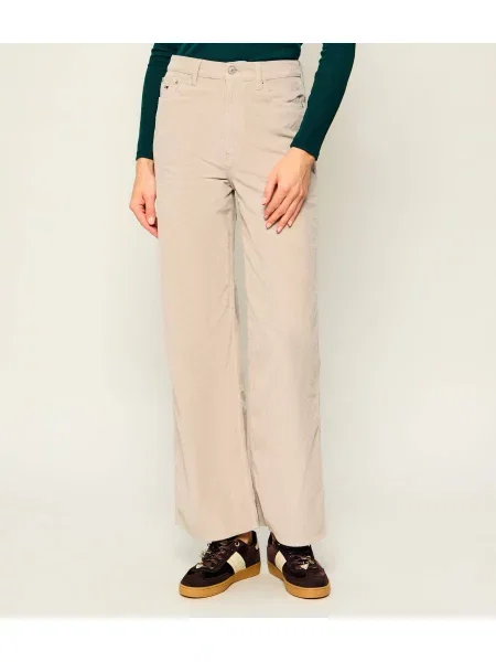 Tommy Jeans Pantaloni | Straight fit | catifea reiată bej