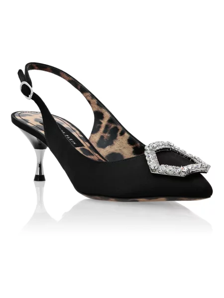 Czółenka Philipp Plein skórzana czarna