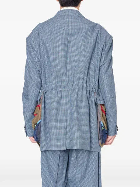 Kostkované sako Kolor modré