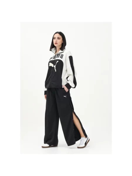 Spodnie WARDROBE ESS z niskim stanem na zatrzaski czarne