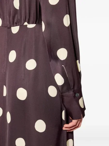 Lung rochie maxi Liviana Conti cu buline maro