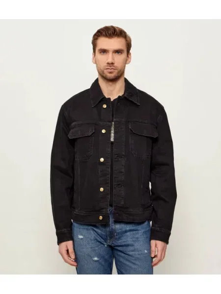 Armani Exchange De blugi geacă | Relaxed fit negru