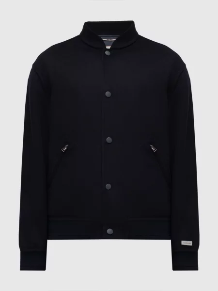 Бомбер з вовни і кашеміру зі знімним жилетом Canali синій