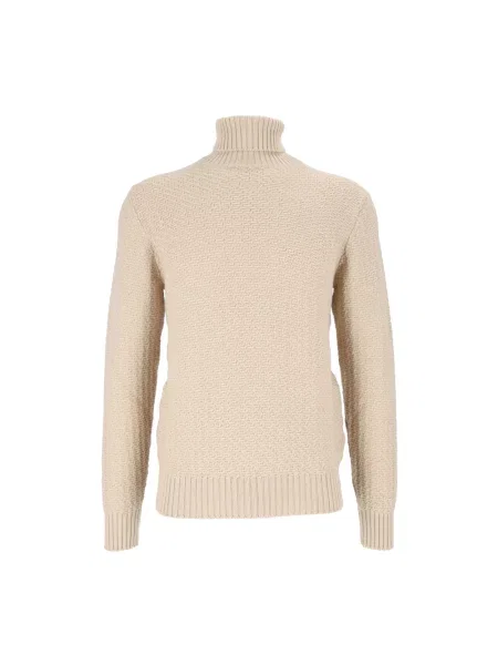 Lniany sweter z golfem Circolo 1901 beżowy