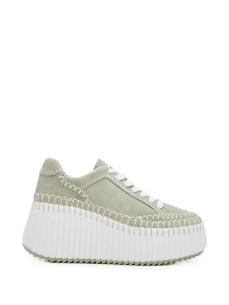 Sneakerși Chloé Nama cu pană verde