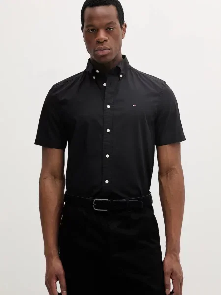 Tommy Hilfiger koszula regular z kołnierzykiem klasycznym czarny