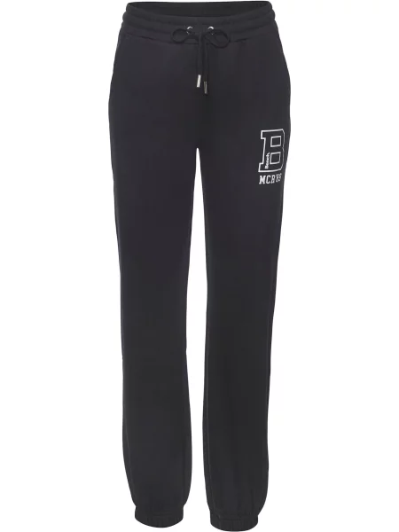BENCH Pantaloni negru alb