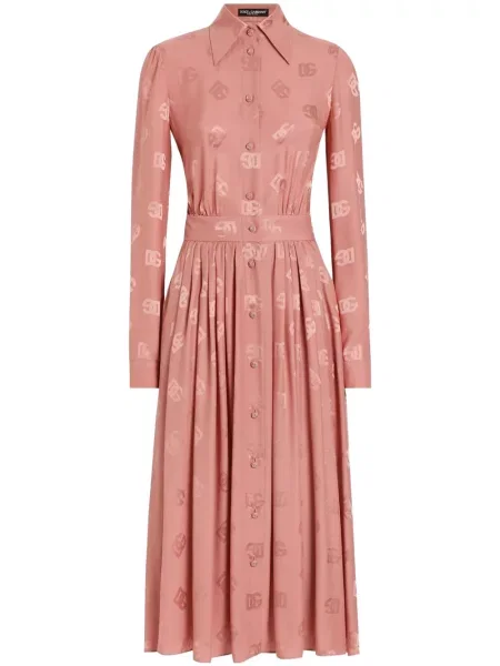 Rochie midi Dolce & Gabbana din jacard până la genunchi de costum roz