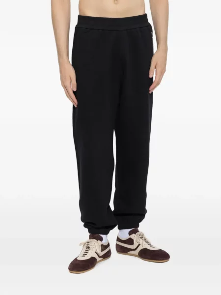 Pantaloni Jil Sander cu imagine alergare negru