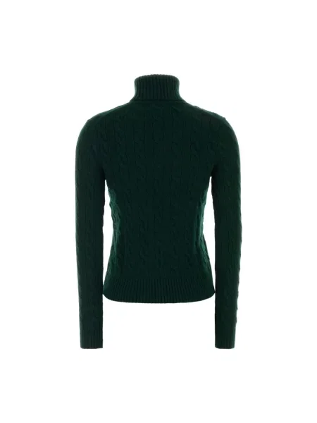 Lniany sweter Polo Ralph Lauren zielony
