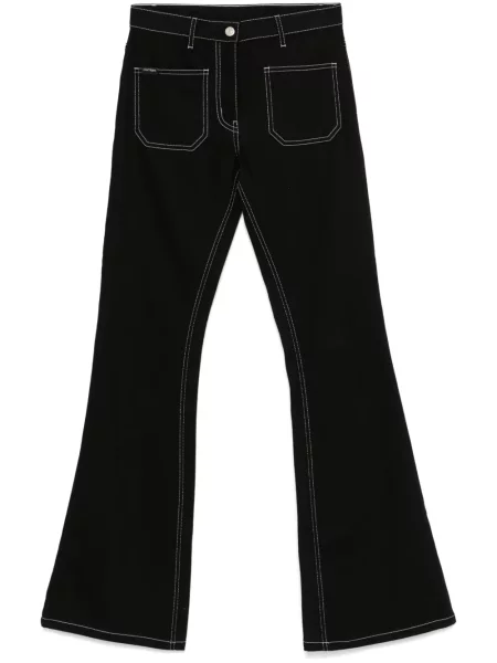 Jeansy dzwony Courreges czarne