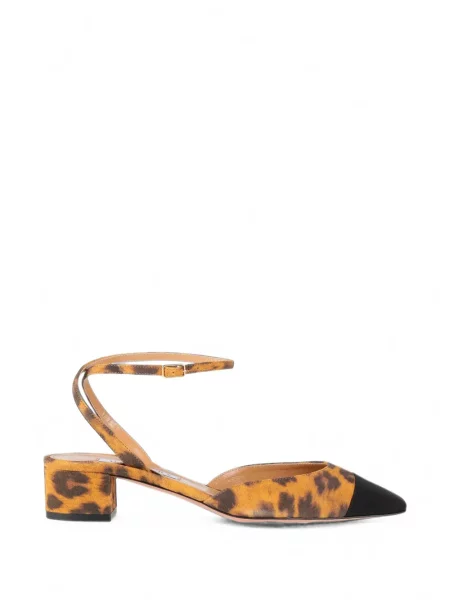 Pantofi cu toc Aquazzura cu imagine cu model leopard maro