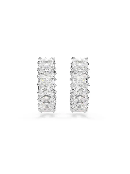 Swarovski Cercei / transparent argintiu