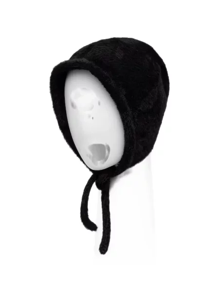 Căciulă Kangol cu legături cu blană negru
