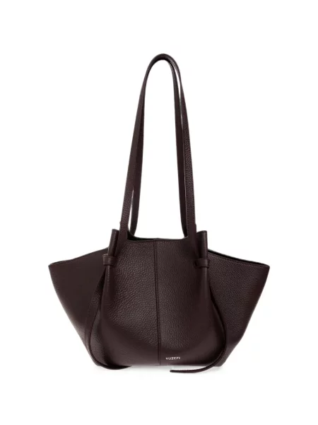 Geantă shopper Yuzefi din piele maro