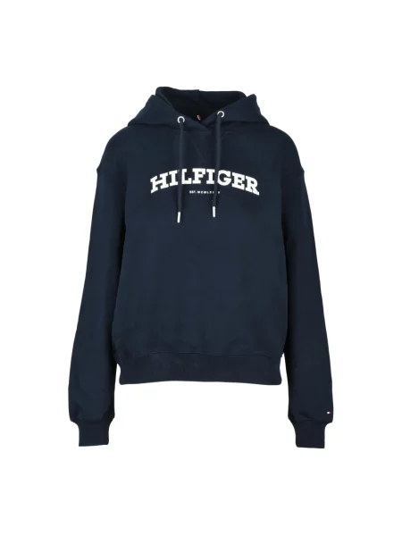 Bluza z kapturem Tommy Hilfiger z kapturem niebieska