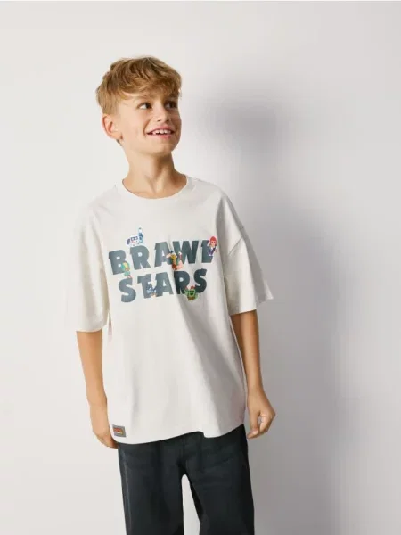Reserved Tricou Brawl Stars deschis gri
