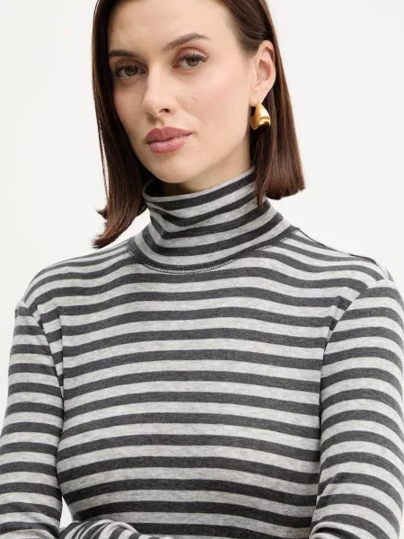 Лонгслів з додаванням вовни MM BLASY гольф сірий