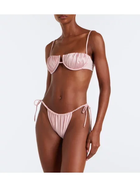 Bikini Montce cu volane roz