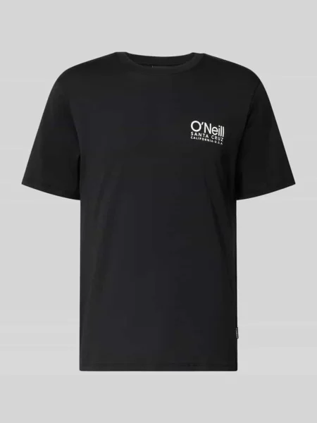 T-shirt z nadrukiem z logo i okrągłym dekoltem O'neill czarna
