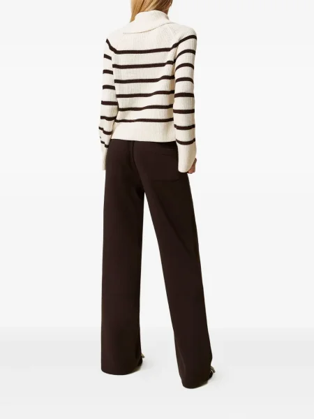 Pantaloni Twinset plisate maro