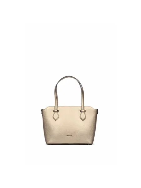 Кожаная сумка Cromia золотая