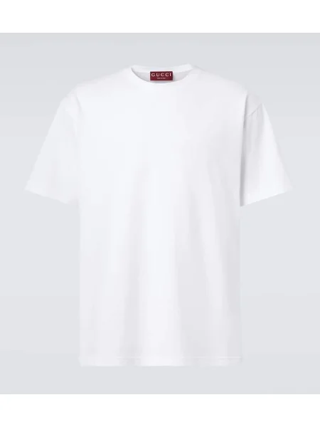 Tricou Gucci din jerseu alb