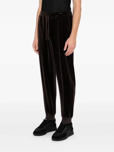 Pantaloni Tom Ford de catifea maro