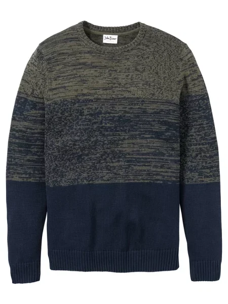 Sweter z cienkiej dzianiny w wygodnym fasonie z miekką bawełną zielony