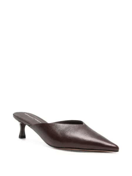 Papuci tip mules Adrianna Feretti maro