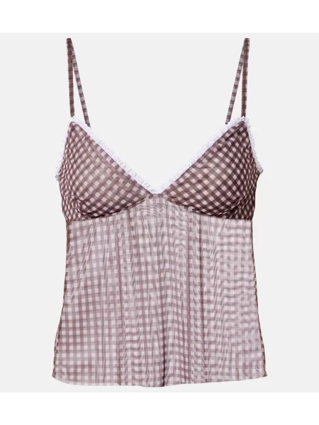 Top Bananhot transparente maro