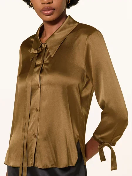Dorothee Schumacher Košilová Halenka Sense Of Shine khaki