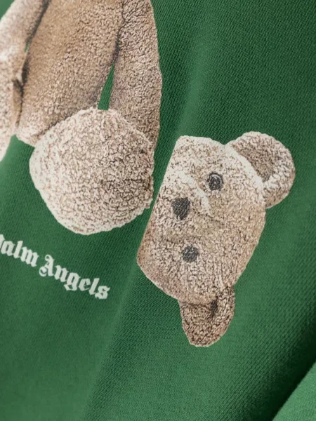Bluza z kapturem dziecięca Palm Angels zielona