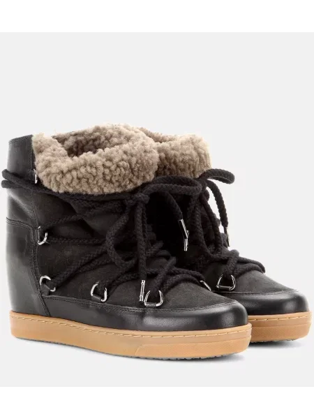 Cizme scurte Isabel Marant din piele negru
