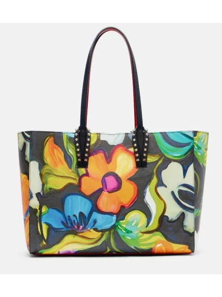 Geanta de piele Christian Louboutin din piele cu model floral