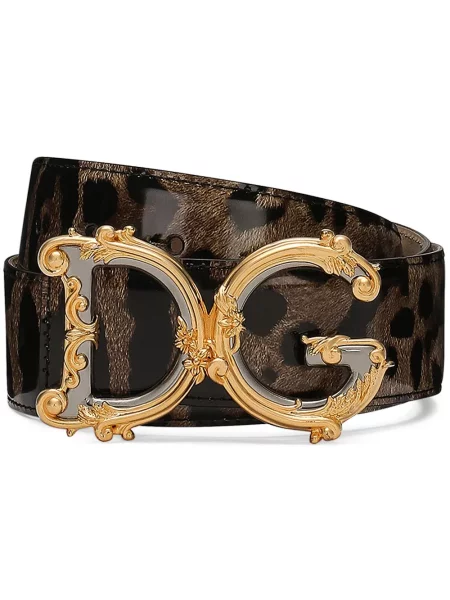 Curea Dolce & Gabbana cu imagine cu model leopard maro