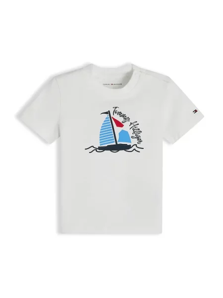 Tommy Hilfiger tričko dojčenské s bavlnou biela