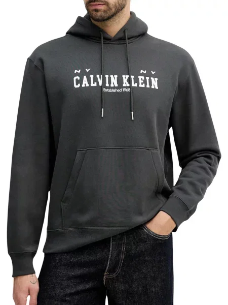 Hoodie Calvin Klein s kapuco črna
