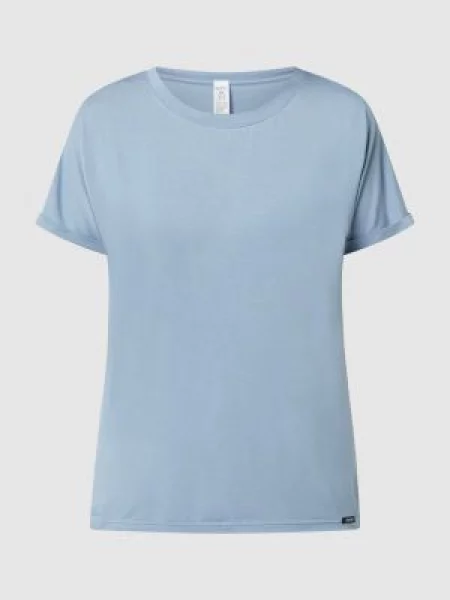 T-shirt z mieszanki i elastanu model ‘Every Night In’ Skiny niebieska