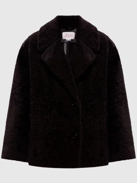 Дублянка з відкладним коміром Babe Pay Pls коричнева