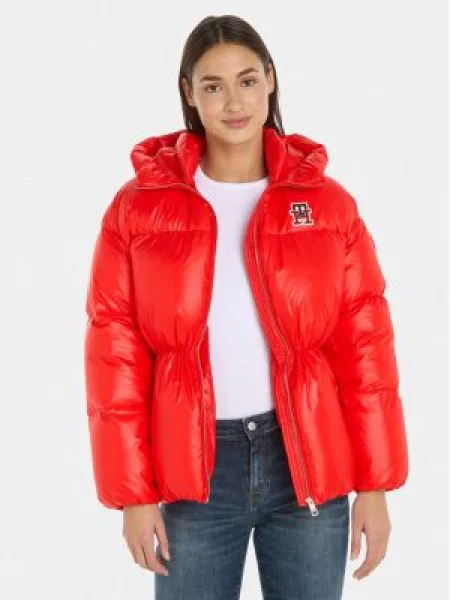 Tommy Hilfiger Geacă din puf New York Gloss roșu